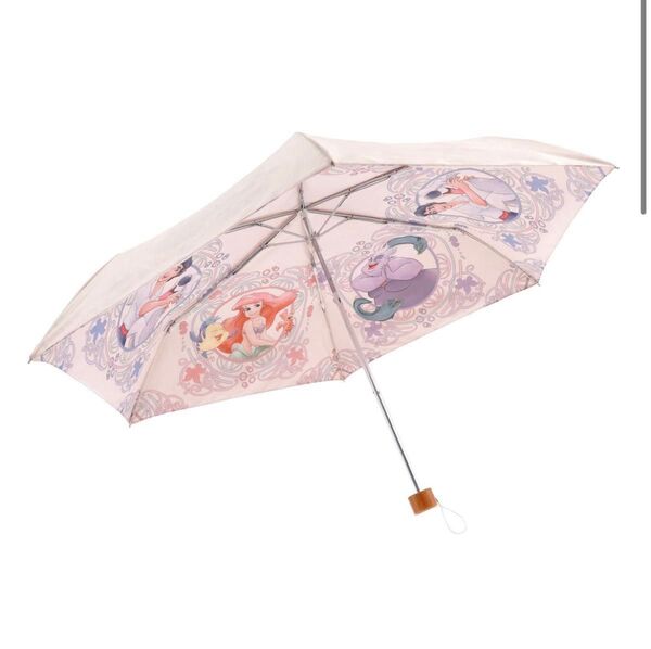 リトルマーメイド アリエル フランダー セバスチャン 折りたたみ傘 ディズニー 35周年 可愛い 傘 雨晴兼用 日傘