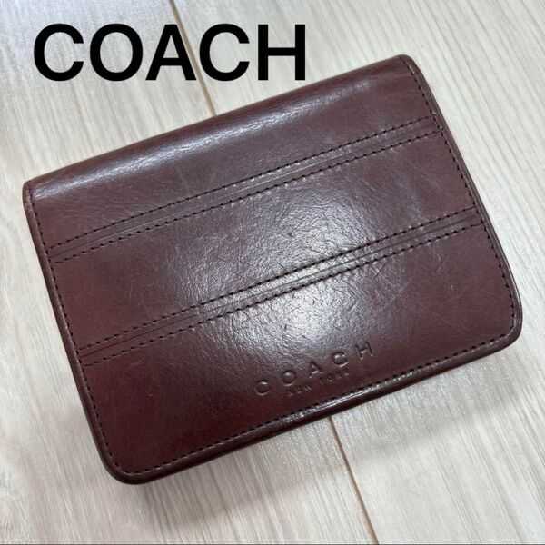 COACH コーチ オールドコーチ ブラウン 二つ折り財布 折財布 レザー製