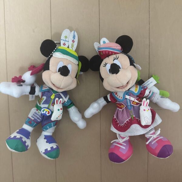 うさたまチェーサー ミッキーミニーセット ぬいぐるみバッジ