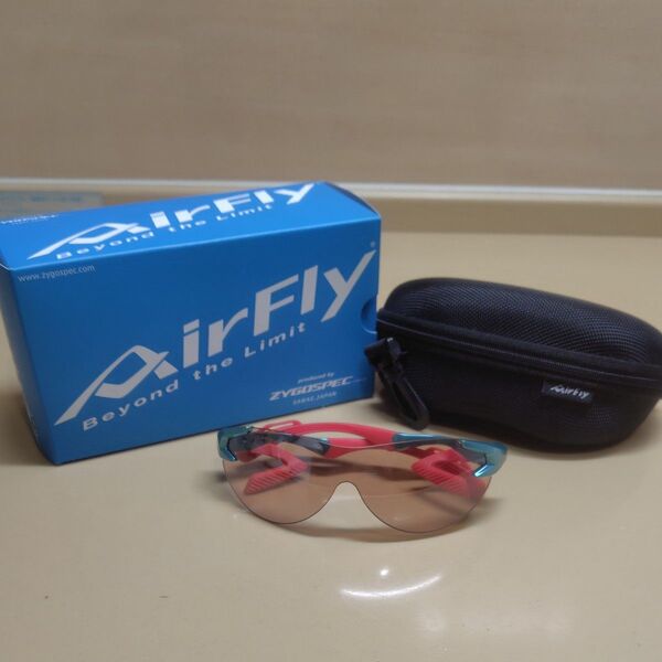 AirFly スポーツサングラス ピンク ブルー 未使用に近い