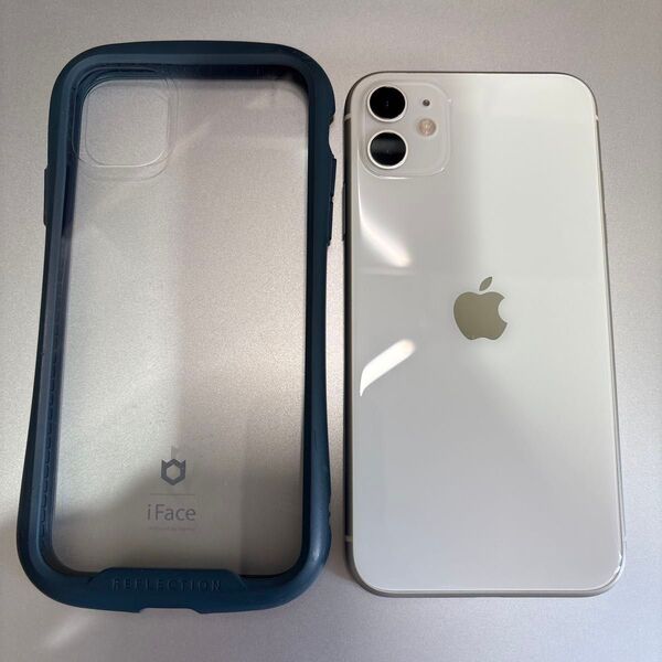 iPhone11 128GB SIMフリー iFace ネイビー セット