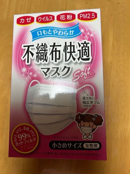 不織布快適マスク 小さめサイズ 30枚