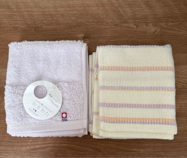 【新品未使用品】今治タオル フェイスタオル2枚セット わたいろ他