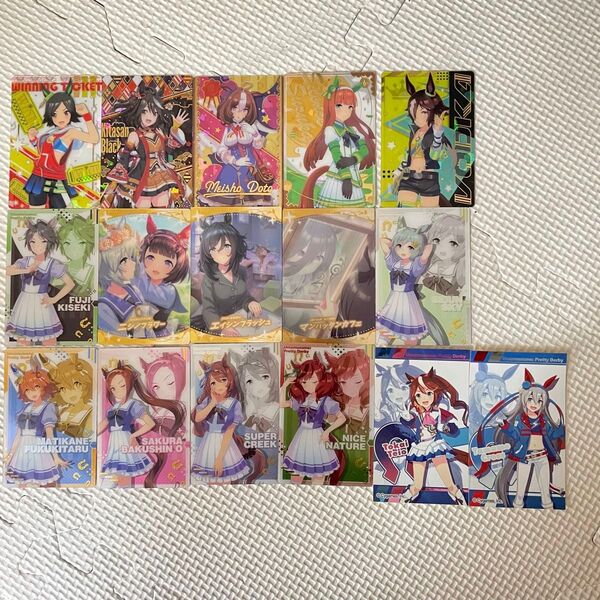 ウマ娘 ウエハースブロマイドカード 14枚セット&シール2枚