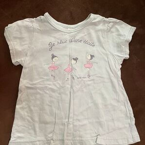 petit main プチバトー バレリーナ柄Tシャツ 100 西松屋ユニクロしまむらGU