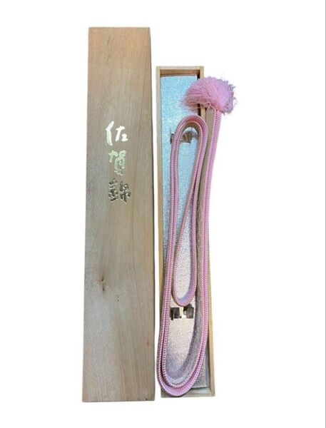 和装小物 佐賀錦 帯締め 着物 ピンク 上品