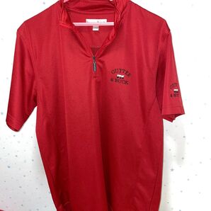 Cutter & Buck ハーフジップシャツ レッド メンズ
