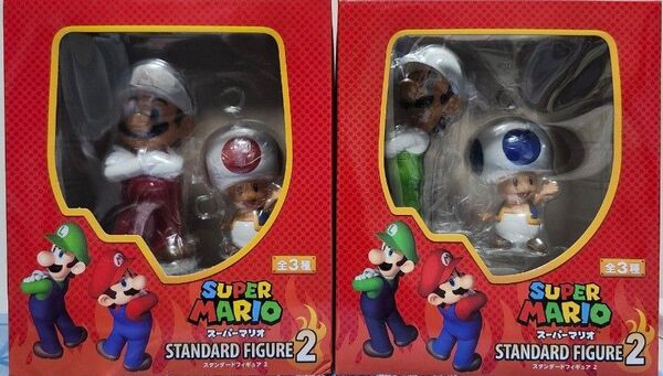 新品箱なし スーパーマリオ スタンダードフィギュア2 マリオ ルイージ2種類セット