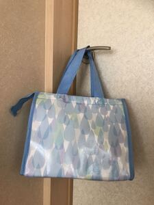 撥水加工 可愛い水滴柄 おしゃれ保冷保温お弁当バッグ トートエコバッグ