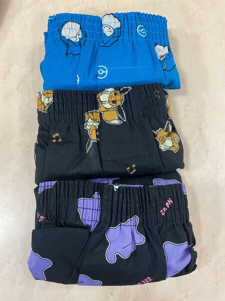 L寸メンズポケモントランクス3枚前開きありボタン付き綿100%カビゴントランクス L