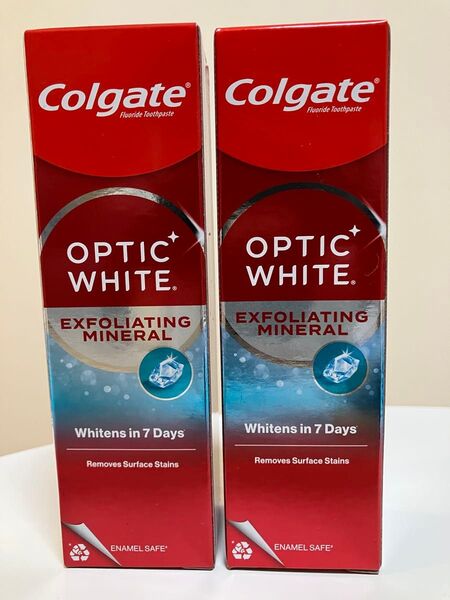 Colgate Optic White Exfoliating Mineral 歯磨き粉 100g×2本