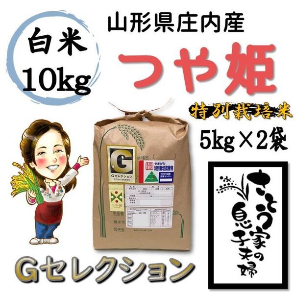 山形県庄内産 つや姫 白米10kg Gセレクション 特別栽培米