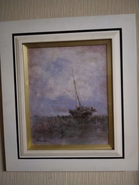 kinta作品 絵画 油絵 風景画 額縁付き