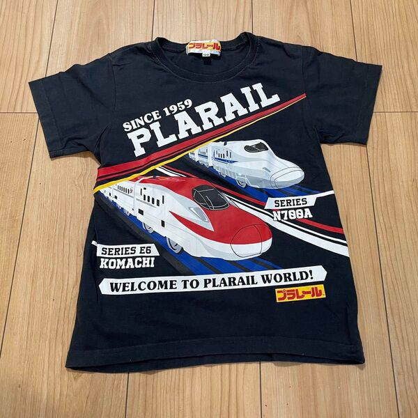 プラレール Tシャツ 120cm 黒 ブラック 新幹線 こまち N700A