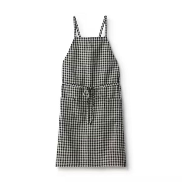 新品 無印良品 麻平織 カフェエプロン