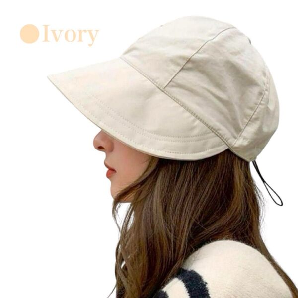 帽子 レディース 白 キャップ つば広 uvカット カジュアル アウトドア 小顔効果 折りたたみ 速乾 吸汗 紫外線予防