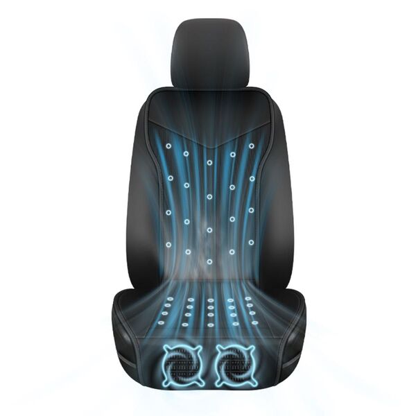 【クールシート】車用冷却シート DC12V対応 快適冷感 3段階風量調節 シートカバー 日本語説明書付き 長距離運転