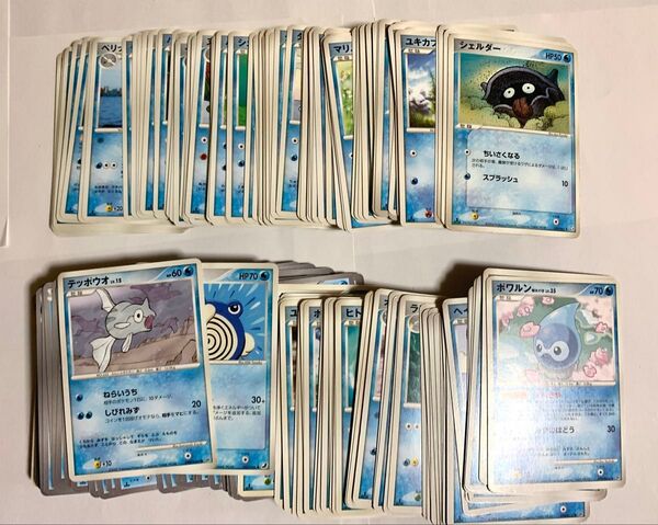 ポケモンカード 水ポケモン ノーマルカード 昔のカード(DP~BW) まとめ売り!216点+おまけ
