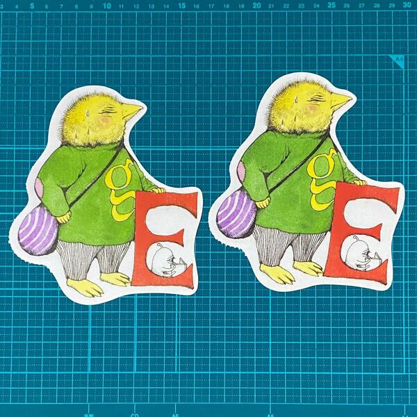 【訳あり箇所あり】ヒグチユウコ ポストカード ひよこ イニシャルE ひとつめちゃん 2枚セット