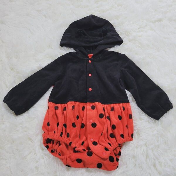 コムサイズム てんとう虫 長袖 ロンパース 70 子供服 赤ちゃん