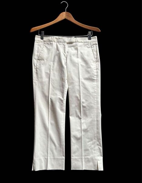 【やや訳あり】theory luxe セオリーリュクス クロップドパンツ 40/L 白