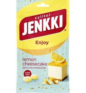 Cloetta Jenkki クロエッタ イェンキ レモン チーズケーキ味 キシリトール ガム 16袋×70g フィンランドのお菓子です