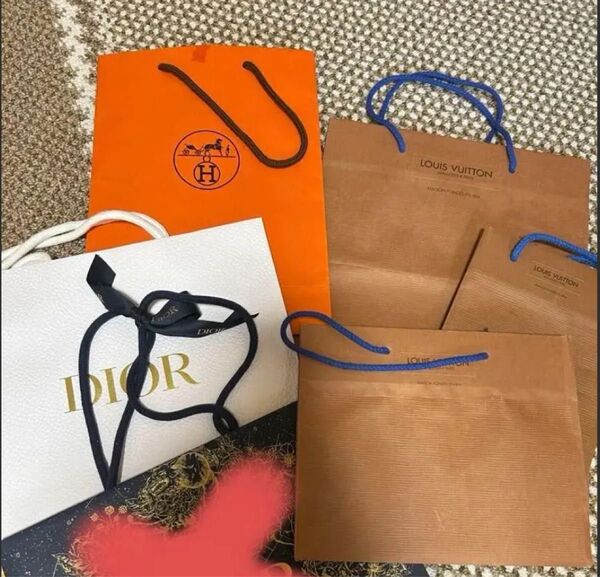 ブランド ショップ袋 ショッパー 紙袋 エルメス HERMES ルイヴィトン DIOR