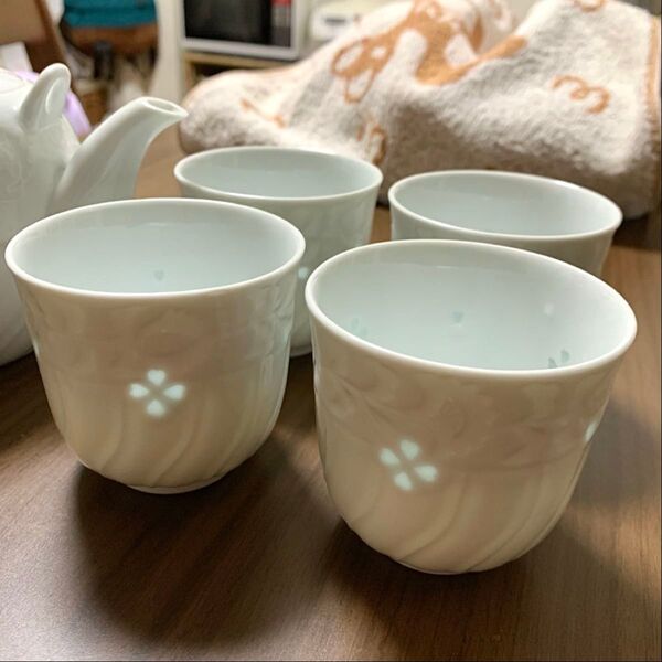 有田焼 透かし蛍 湯呑み 4個 セット