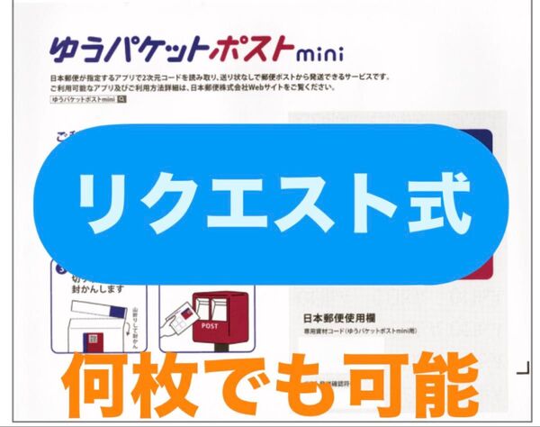 ゆうパケットポスト mini 専用封筒 リクエスト式