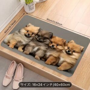 再入荷 新品ポメラニアン柄フロアマット