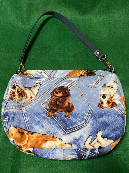値下 犬総柄2wayバック ダックスフンド パピヨン フレンチブルドッグ ジャックラッセルテリア キャバリア