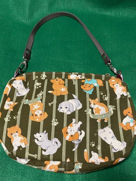 値下 犬総柄2wayバック ダックスフンド トイプードル コーギー ビーグル ハスキー