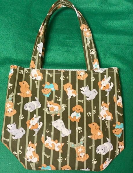 値下 ハンドメイド多種犬柄トートバック ダックスフンド トイプードル フレブルドッグ