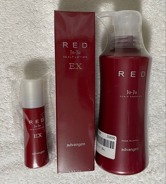 《2024年1月購入》ジョジュ Jo-Ju RED スカルプローションEX120ml 30ml スカルプシャンプー300ml