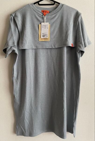 《未使用 タグ付き》UNIVERSAL OVERALL Tシャツ くすみブルー 】子供Mサイズ 140〜150cm
