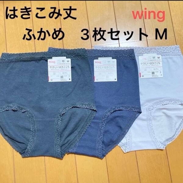 wing ウイング ワコール やさしいはきごこち デイリーフィット ショーツ M はきこみ丈 ふかめ カラーOC.OV.CR