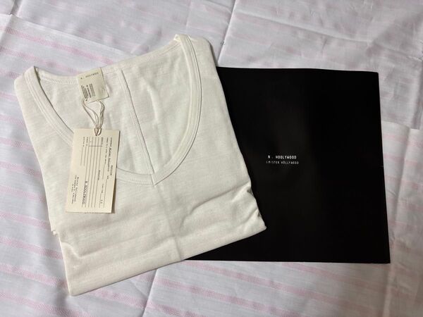 N.HOOLYWOOD カットソー ロングTシャツ 新品未着用 ホワイト サイズ44 LOOK付 ロンT Vネック Nハリウッド