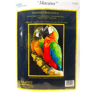 クロスステッチ キット【Artecy】Macaws コンゴウインコ #20227 未使用