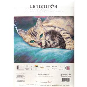 クロスステッチ キット【LETISTITCH】Tucked In 猫 L8020 未使用