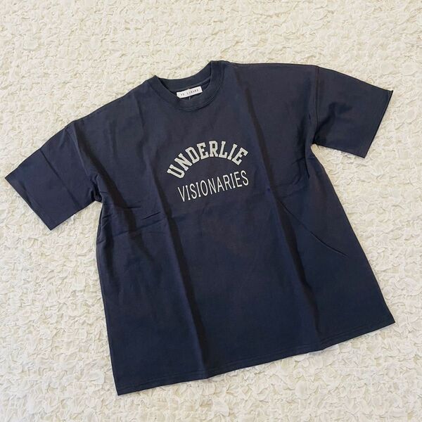 ★新品未使用★【Green Parks グリーンパークス】BIGサイズカレッジロゴプルオーバー 半袖Tシャツ ダークグレー