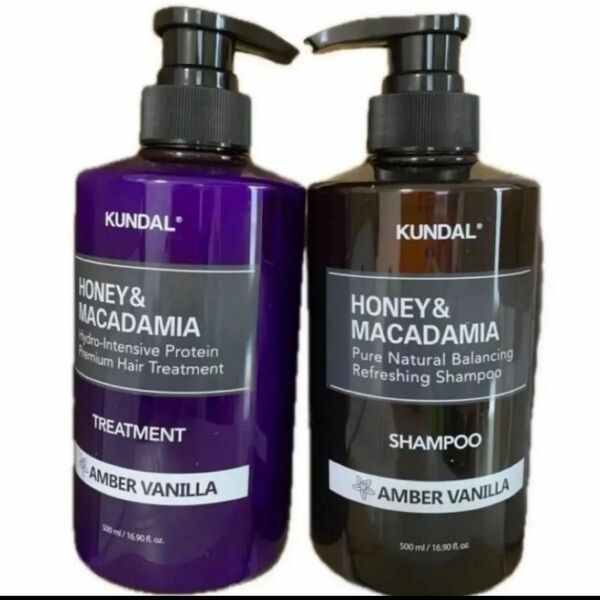 KUNDAL クンダル シャンプー トリートメント アンバー バニラ HONEY MACADAMIA 500ml