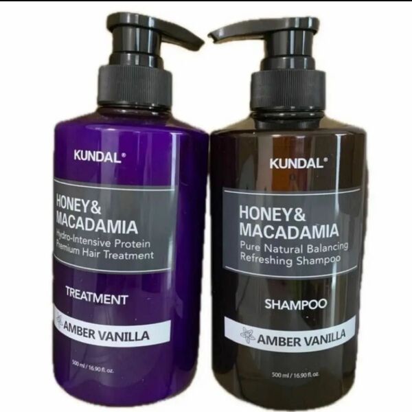 KUNDAL クンダル シャンプー トリートメント アンバー バニラ HONEY MACADAMIA 500ml