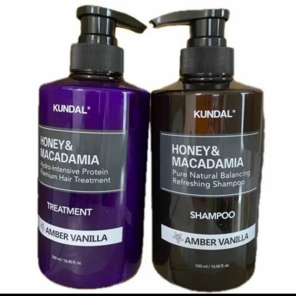 KUNDAL クンダル シャンプー トリートメント アンバー バニラ HONEY MACADAMIA 500ml