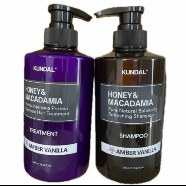 KUNDAL クンダル シャンプー トリートメント アンバー バニラ HONEY MACADAMIA 500ml