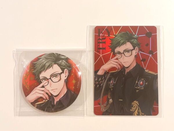 【ツイステ】トレイ・クローバー ブレイジングジュエル POP UP SHOP 松屋銀座 缶バッジ オーロラカード ツイステ展