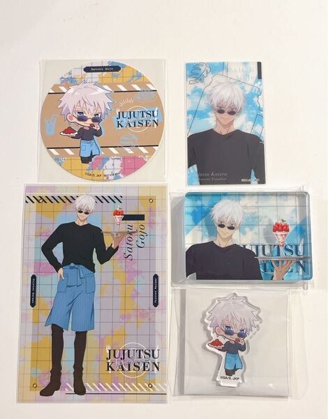 呪術廻戦 五条悟 スイーツパラダイス スイパラ コースター アクリルスタンド アクリルブロック クリアカード ポストカード