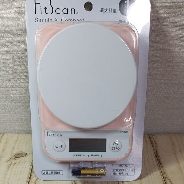 タニタ (TANITA) キッチンスケール 1kg ピンク KF100