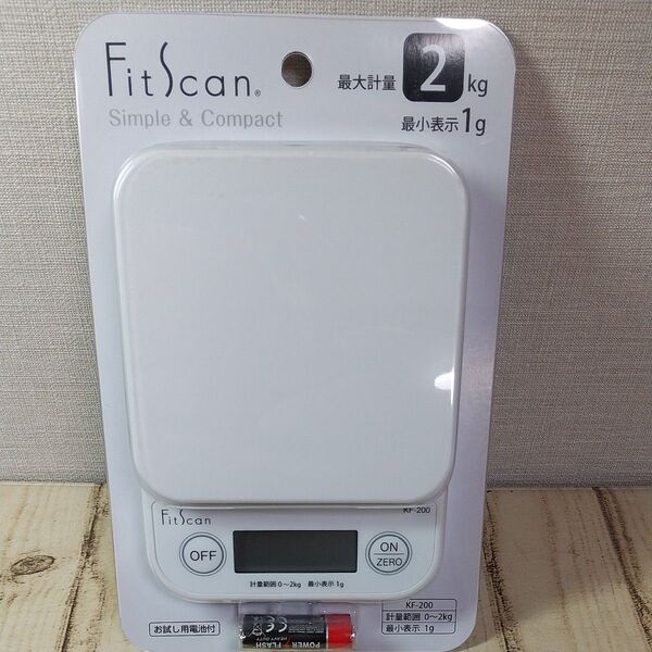 タニタ (TANITA) キッチンスケール 2kg ホワイト KF200