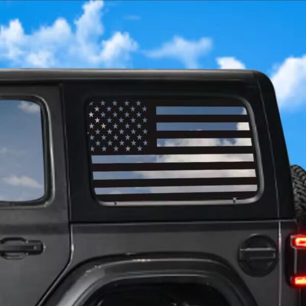 Wrangler アメリカ星条旗デザイン 窓ステッカー