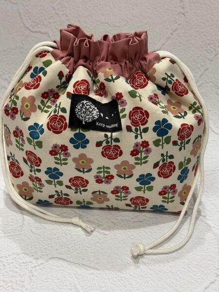 1501 訳あり 残りわずか 保冷お弁当袋 ナチュラルレッド ハンドメイド